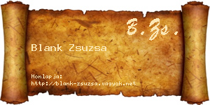 Blank Zsuzsa névjegykártya