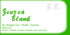zsuzsa blank business card